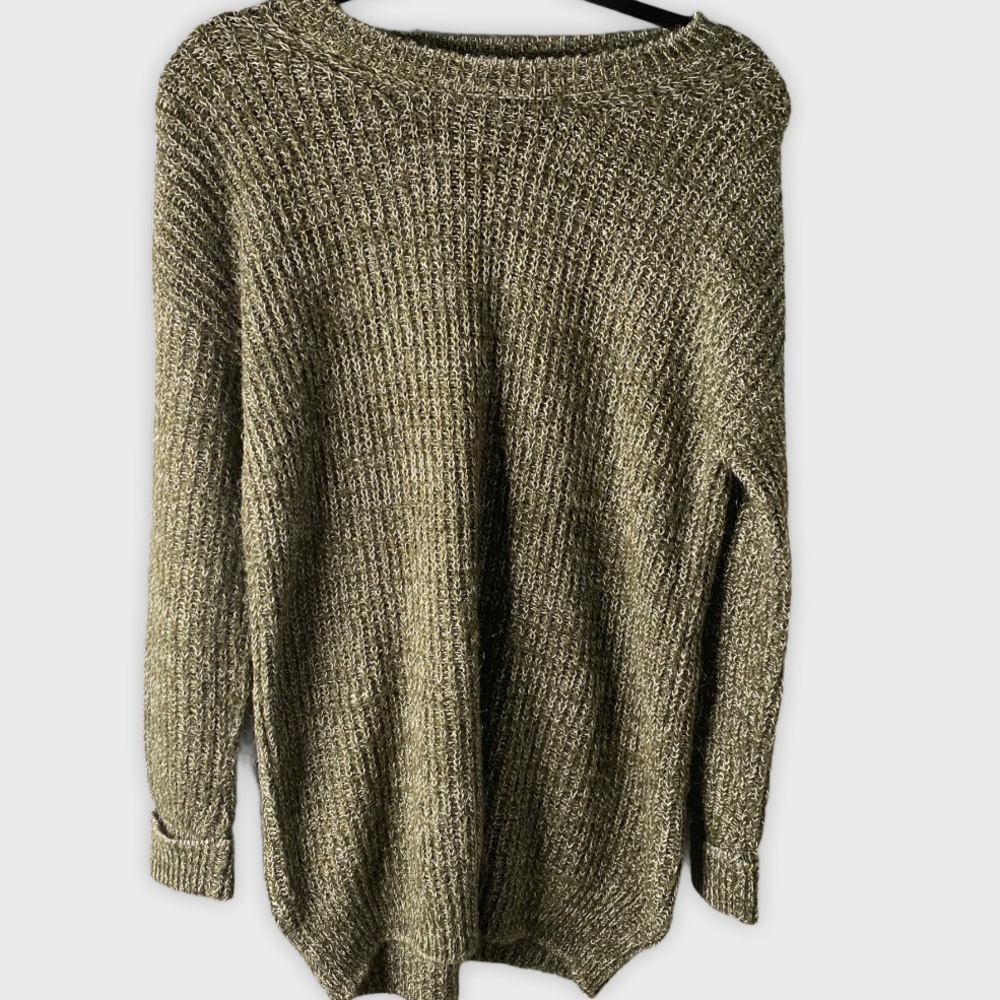 TOPSHOP women’s green Angora mohair Blend cozy Pullover Sweater size 2